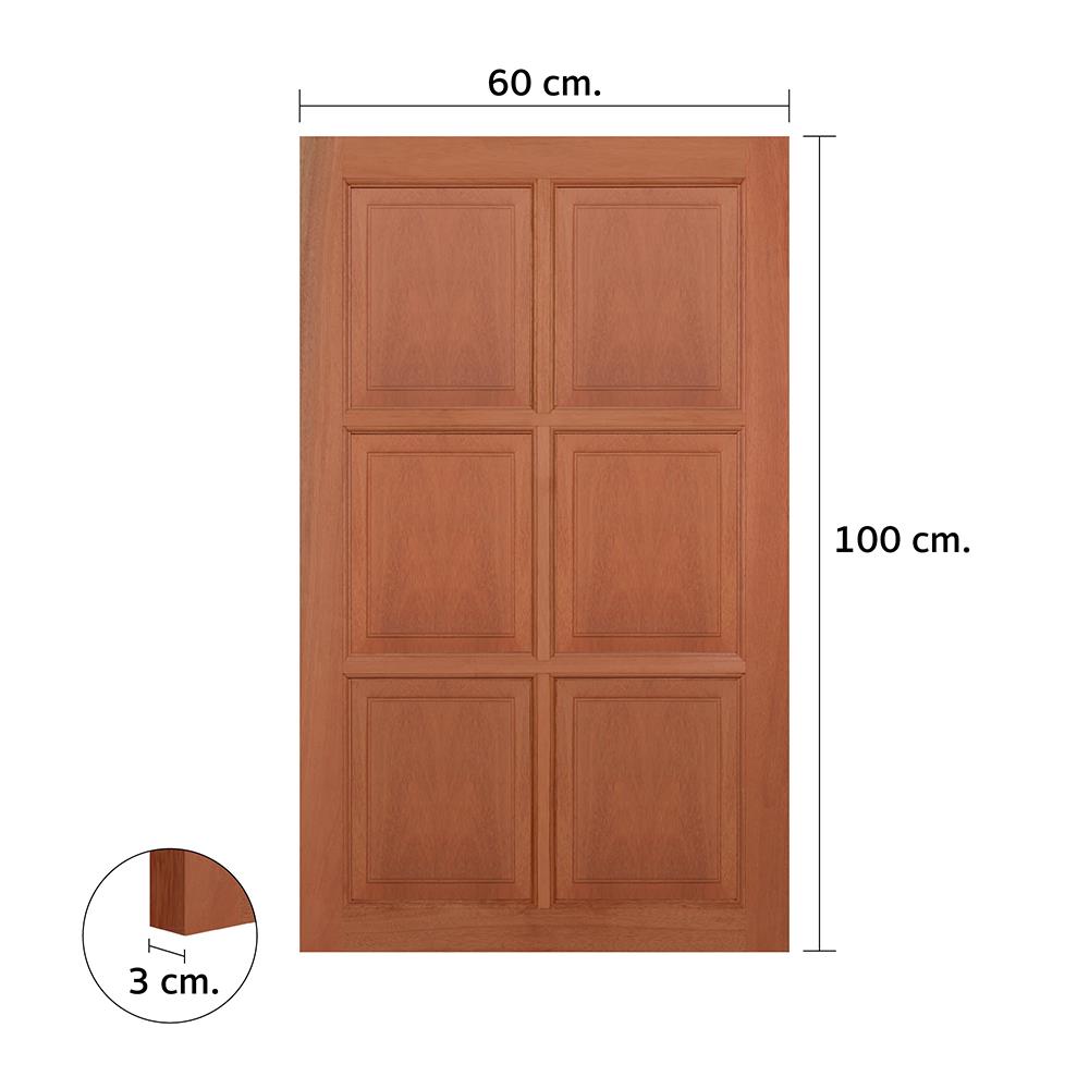 หน้าต่างไม้เนื้อแข็ง VK VK362 6 ฟัก 60x100 ซม. สีธรรมชาติ