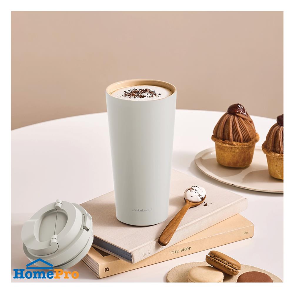 กระติกสุญญากาศ LOCKNLOCK ENERGETIC 550 มล. สีเบจ