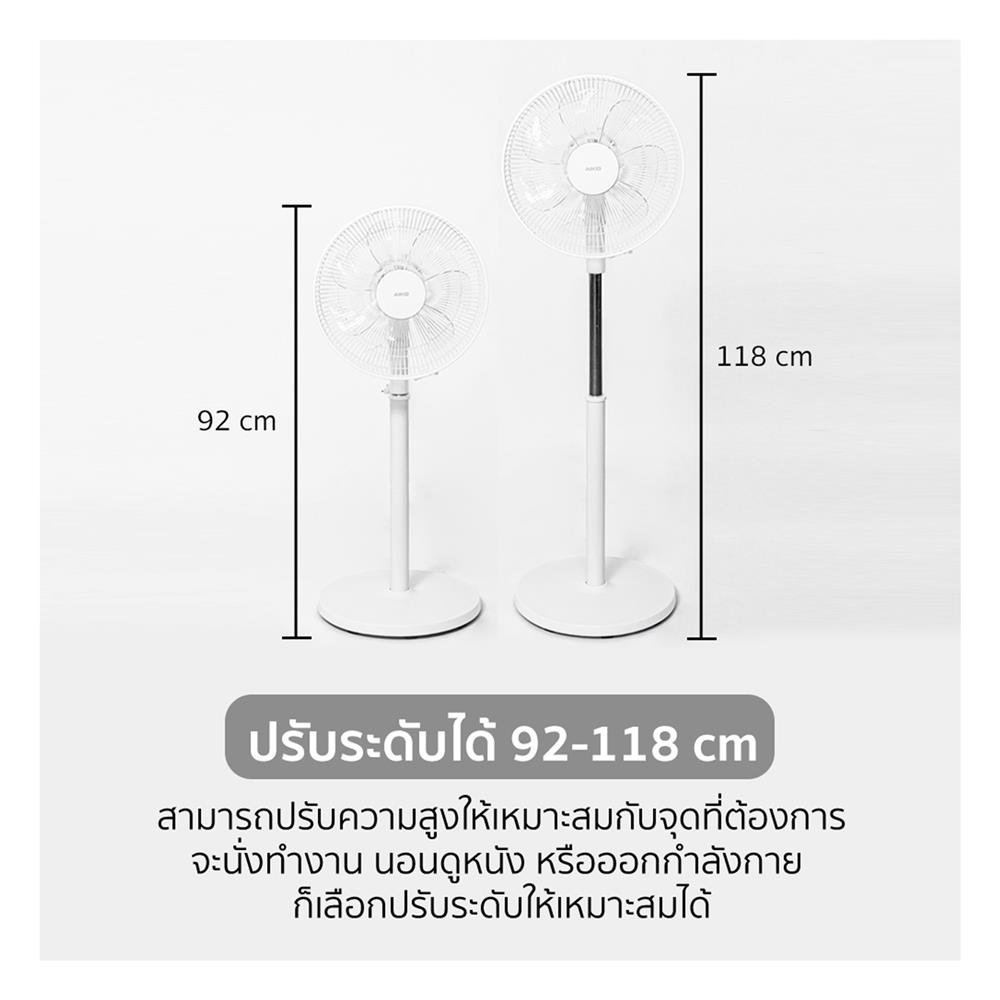 พัดลมตั้งพื้น 12 นิ้ว AIKO AK-4031RC-WH สีขาว