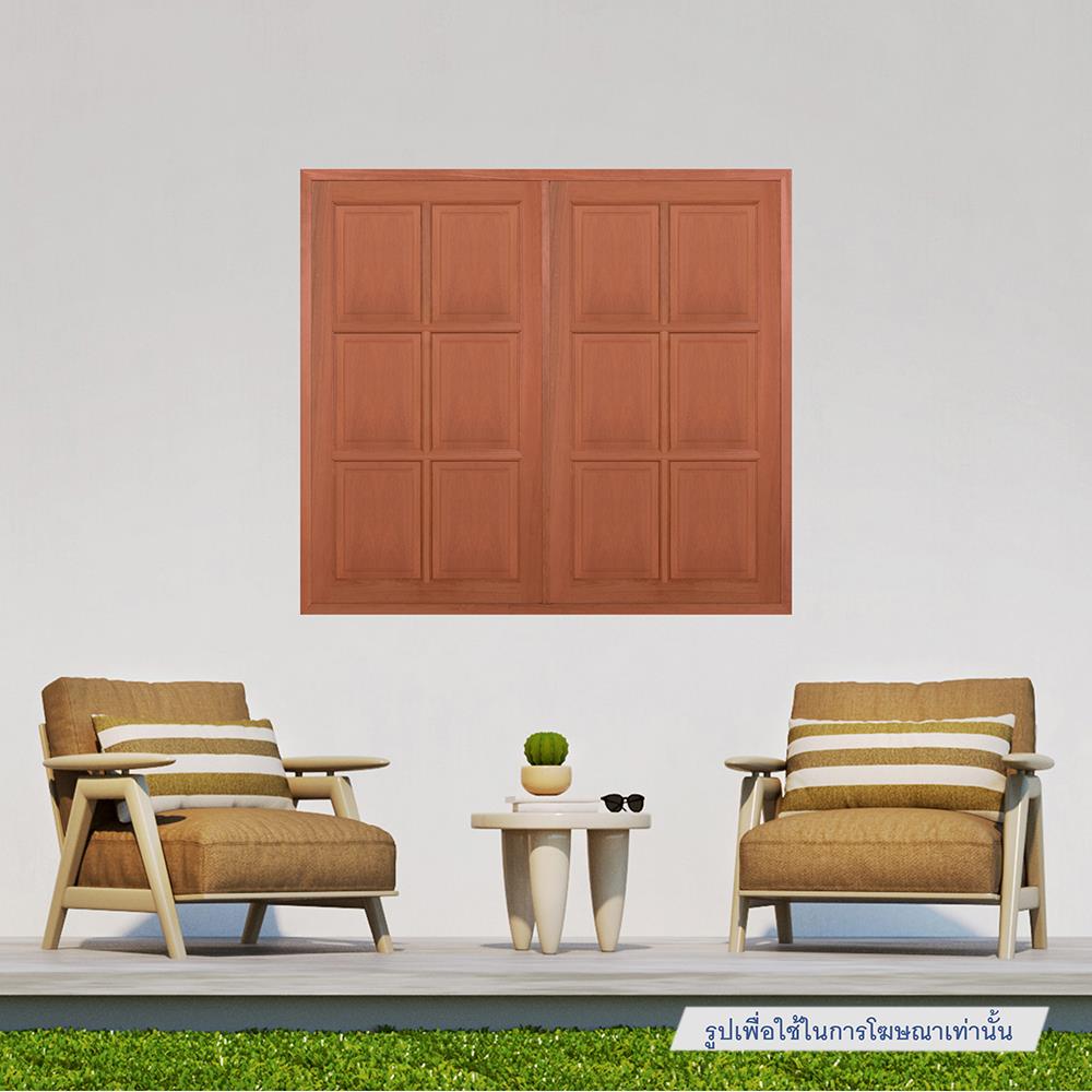 หน้าต่างไม้เนื้อแข็ง VK VK362 6 ฟัก 60x110 ซม. สีธรรมชาติ
