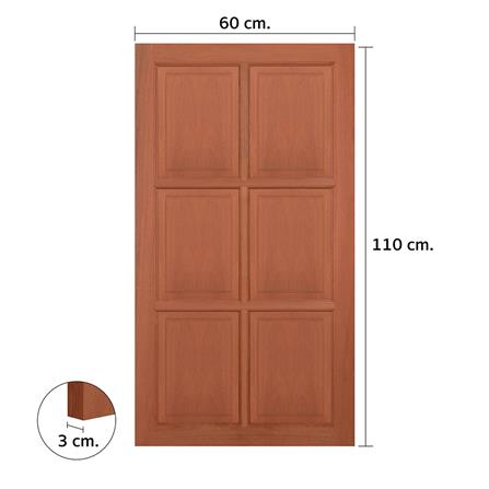 หน้าต่างไม้เนื้อแข็ง VK VK362 6 ฟัก 60x110 ซม. สีธรรมชาติ_3