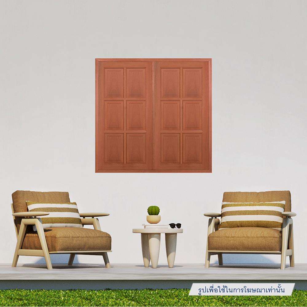 หน้าต่างไม้เนื้อแข็ง VK VK362 6 ฟัก 50x100 ซม. สีธรรมชาติ