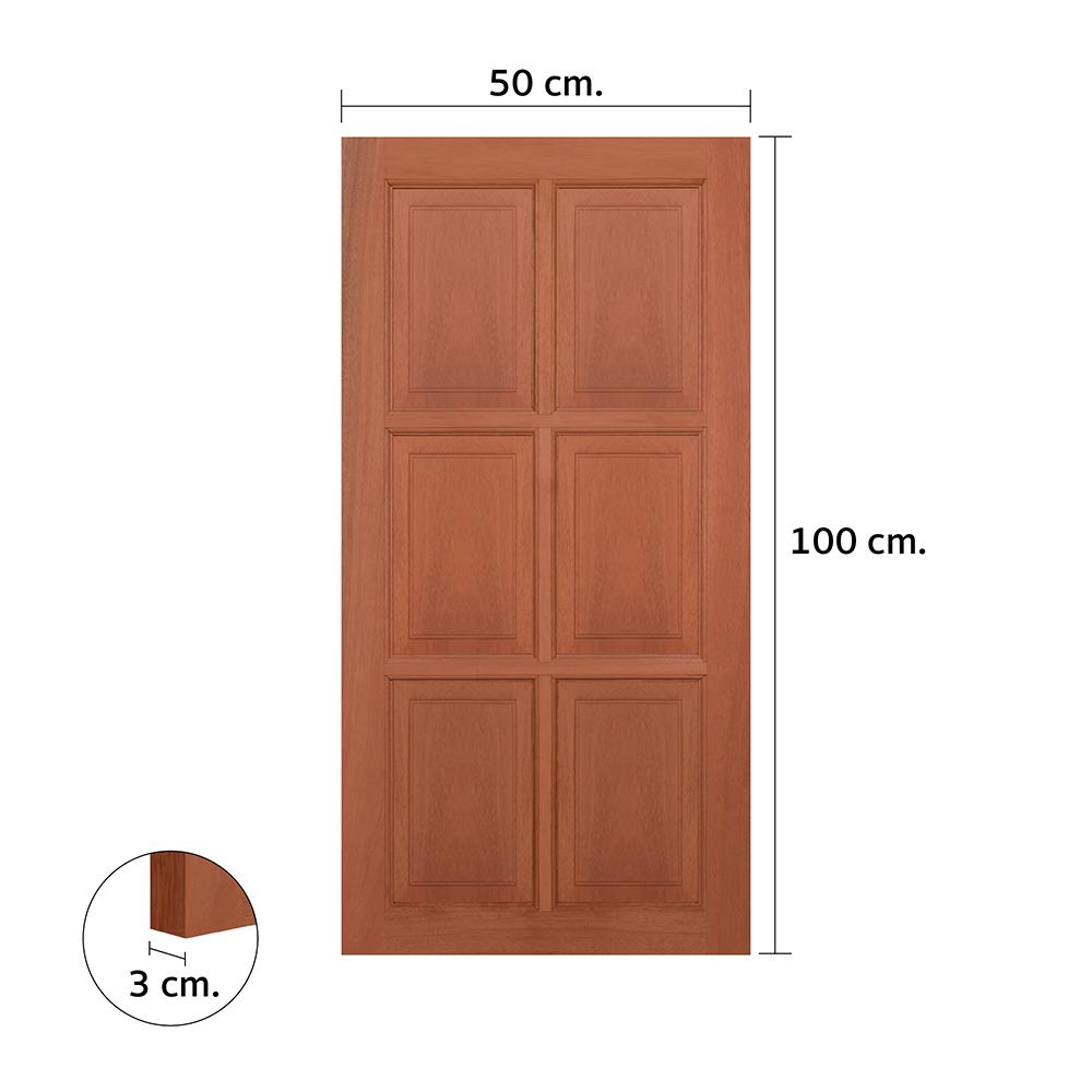 หน้าต่างไม้เนื้อแข็ง VK VK362 6 ฟัก 50x100 ซม. สีธรรมชาติ