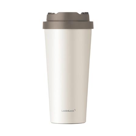 กระติกสุญญากาศ LOCKNLOCK ENERGETIC 550 มล. สีครีม/น้ำตาล_0