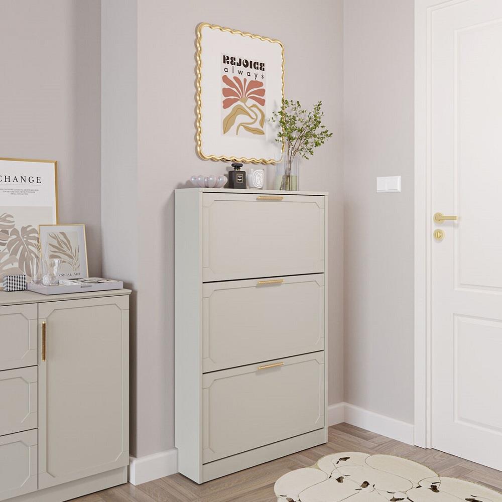 ตู้วางรองเท้า SB FURNITURE QUISTA 19242244 76 ซม. สีเทาอ่อน