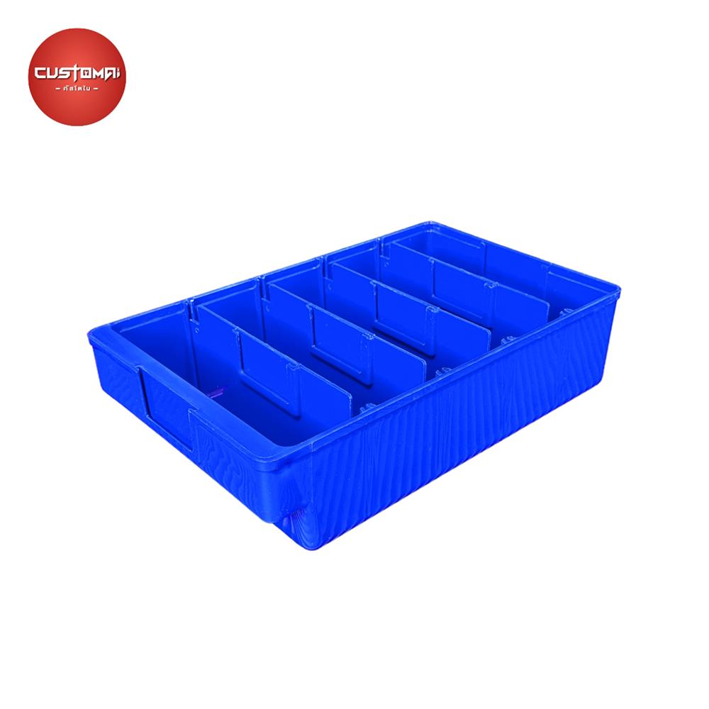 กล่องเครื่องมือใส่อะไหล่ 5 ช่อง CUSTOMAI NO.1035 สีน้ำเงิน