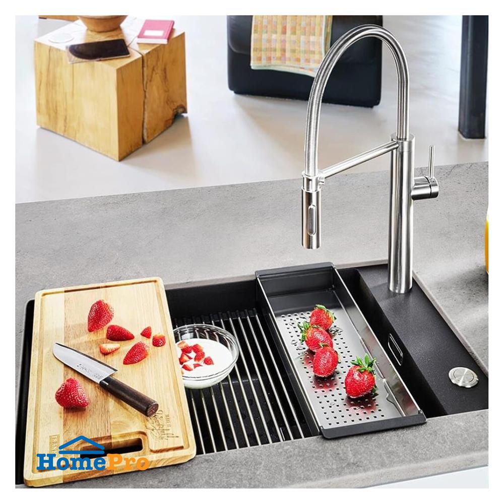 ซิงค์ฝัง 1 หลุม FRANKE KNG 110-62 ONYX 76 ซม. สีดำ