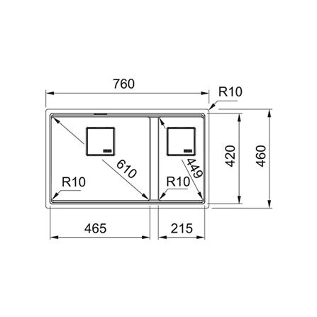 ซิงค์ฝัง 2 หลุม FRANKE KNG 120 OYSTER 76 ซม. สีน้ำตาล_4