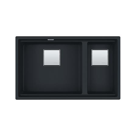 ซิงค์ฝัง 2 หลุม FRANKE KNG 120 MATT BLACK 76 ซม. สีดำ_0