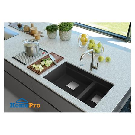 ซิงค์ฝัง 2 หลุม FRANKE KNG 120 MATT BLACK 76 ซม. สีดำ_1