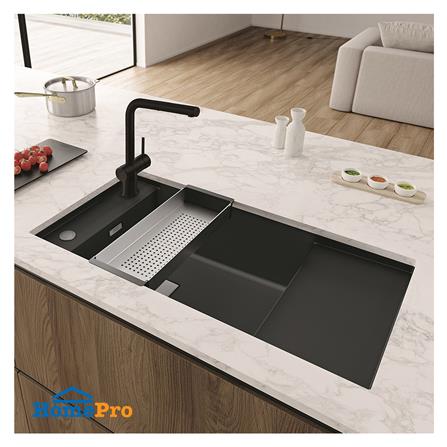 ซิงค์ฝัง 1 หลุม 1 ที่พัก FRANKE FSG 611-88 MATT BLACK 87.7 ซม. สีดำ_2