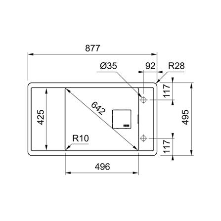 ซิงค์ฝัง 1 หลุม 1 ที่พัก FRANKE FSG 611-88 MATT BLACK 87.7 ซม. สีดำ_3