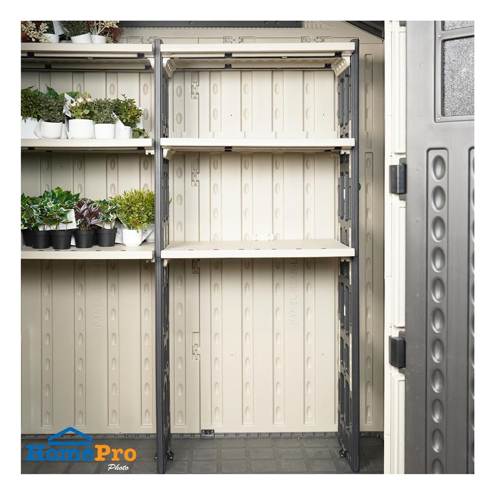 ชุดชั้นวางของบ้านเก็บของ SPRING HDPE EVEREST ฺสีเบจ