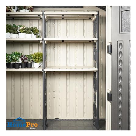 ชุดชั้นวางของบ้านเก็บของ SPRING HDPE EVEREST ฺสีเบจ_3