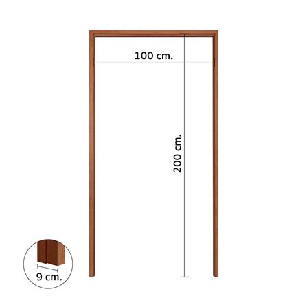 วงกบประตูไม้เนื้อแข็ง VK SL0924 100x200 ซม. สีธรรมชาติ_4
