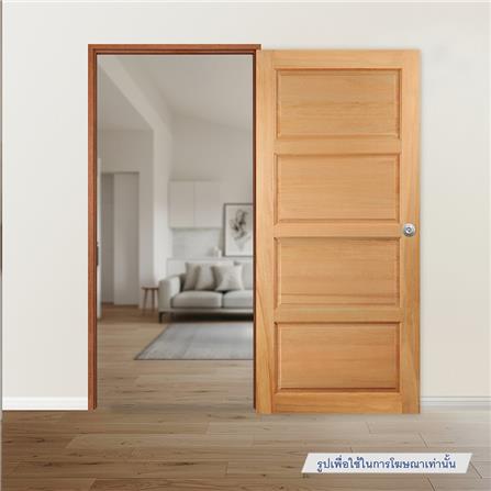 วงกบประตูไม้เนื้อแข็ง VK SL0924 90x200 ซม. สีธรรมชาติ_3