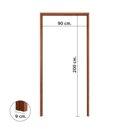 วงกบประตูไม้เนื้อแข็ง VK SL0924 90x200 ซม. สีธรรมชาติ_4