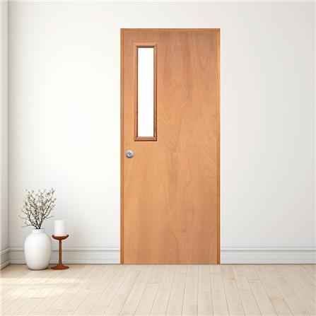 ประตูไม้อัดช่องกระจก ไม่เจาะลูกบิด VK VK779 80x200 ซม. สีธรรมชาติ (ไม่รวมกระจก)_2