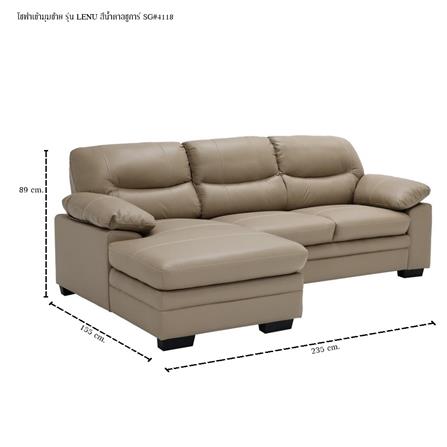 โซฟาเข้ามุมซ้าย SB FURNITURE LENU 19218132 สีน้ำตาล_4