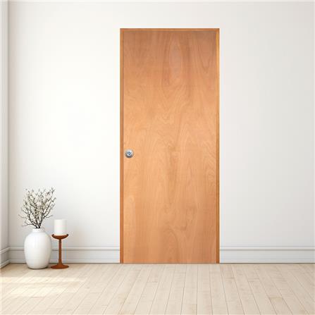 ประตูไม้อัดบานเรียบ ไม่เจาะลูกบิด VK777 80x200 ซม. สีธรรมชาติ_2