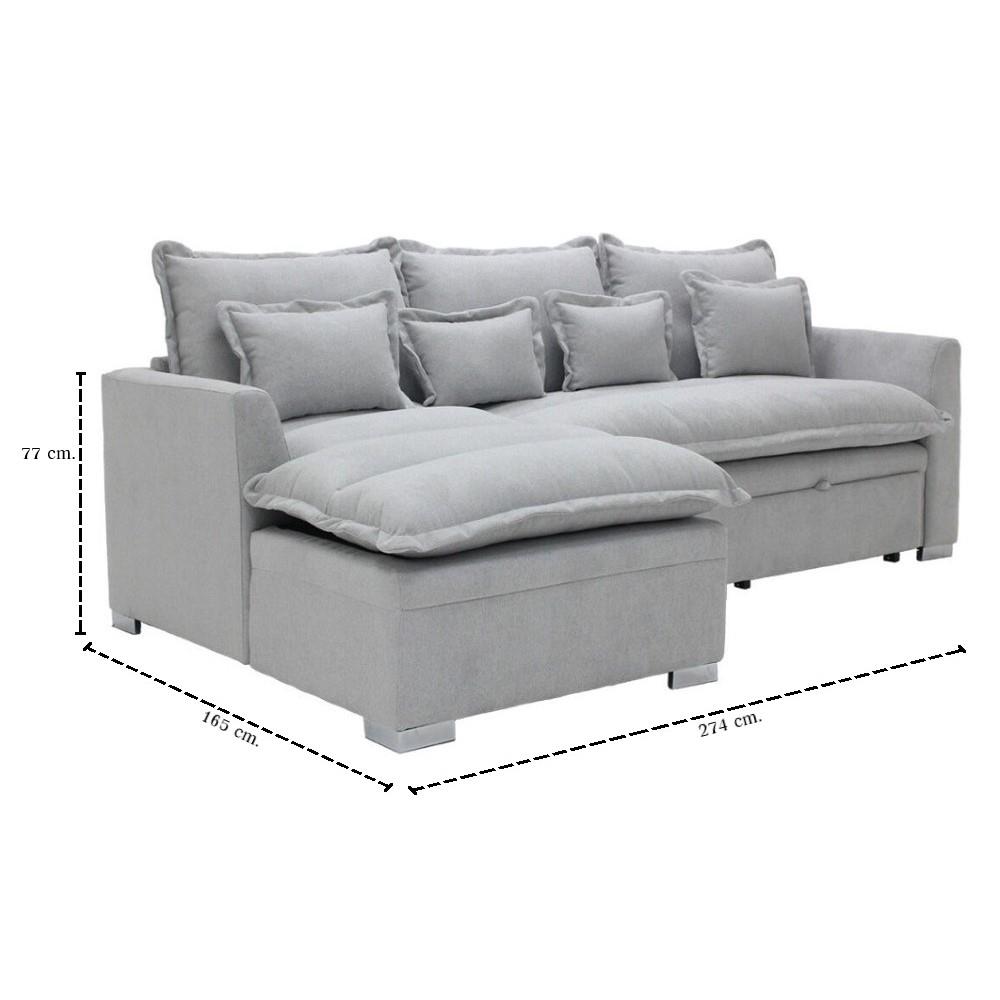 โซฟาเข้ามุมซ้าย SB FURNITURE TALIA PLUS 19236410 สีเทา