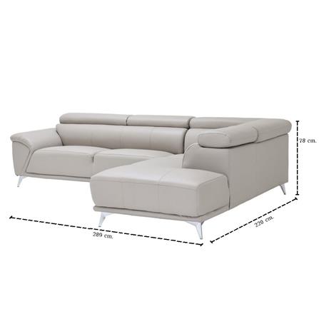 โซฟาเข้ามุมขวา SB FURNITURE GARRETT-PLUS 19243227 สีเทาอ่อน_5