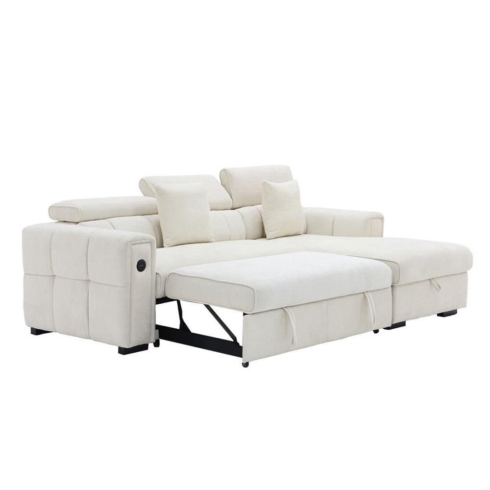 โซฟาเข้ามุมขวา SB FURNITURE CARNELL 19243066 สีขาว