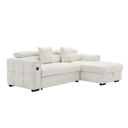 โซฟาเข้ามุมขวา SB FURNITURE CARNELL 19243066 สีขาว_1