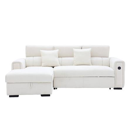 โซฟาเข้ามุมซ้าย SB FURNITURE CARNELL 19243065 สีขาว_0