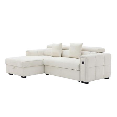 โซฟาเข้ามุมซ้าย SB FURNITURE CARNELL 19243065 สีขาว_1