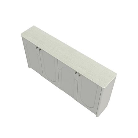 ตู้เตี้ย SB FURNITURE CLOUDIA 19243101 160 ซม. สีเทาอ่อน_3