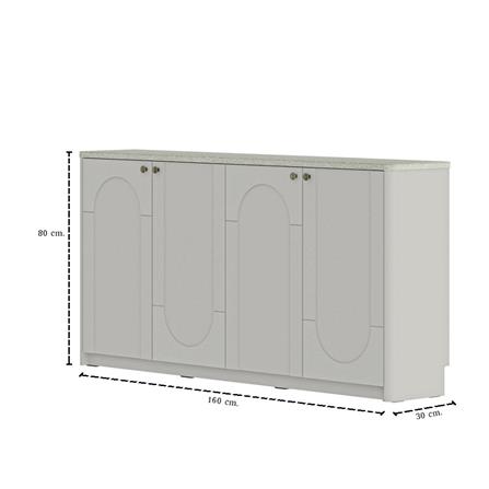 ตู้เตี้ย SB FURNITURE CLOUDIA 19243101 160 ซม. สีเทาอ่อน_5