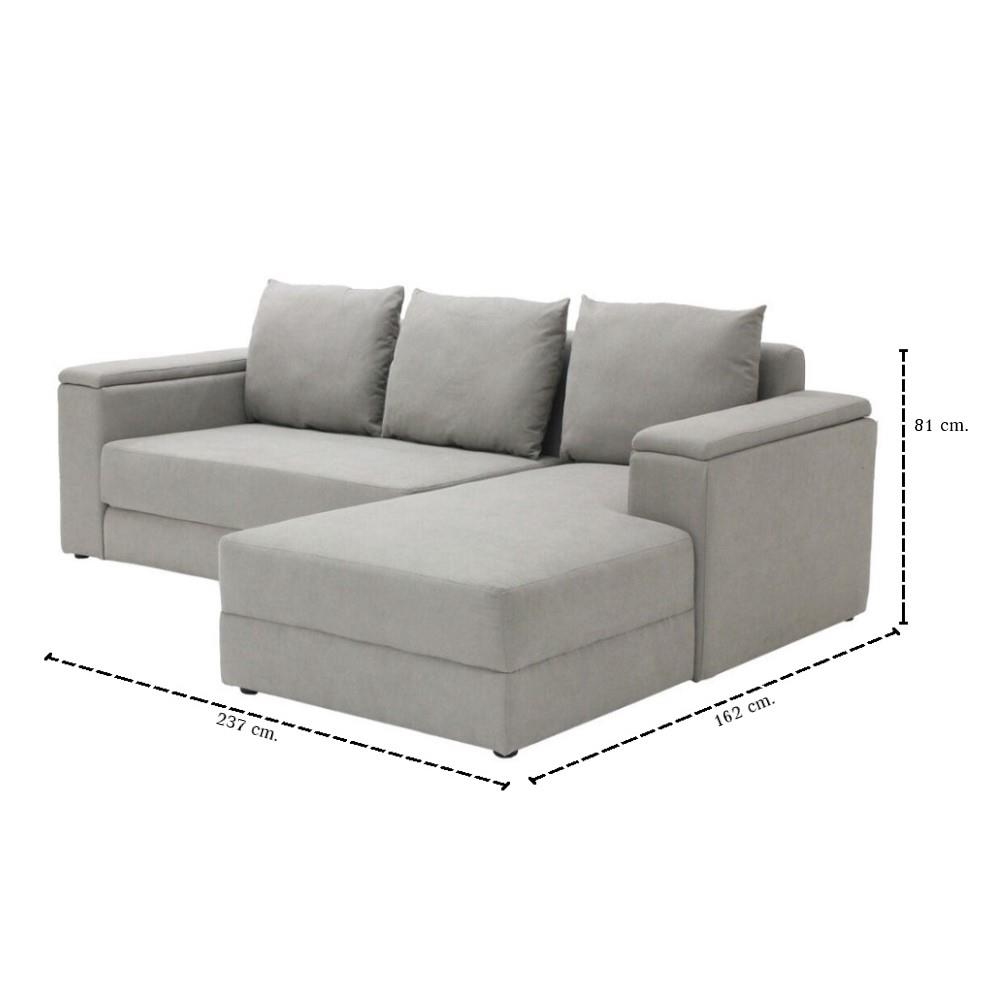 โซฟาเข้ามุมขวา KONCEPT RAPHAT 19236240 สีเทา