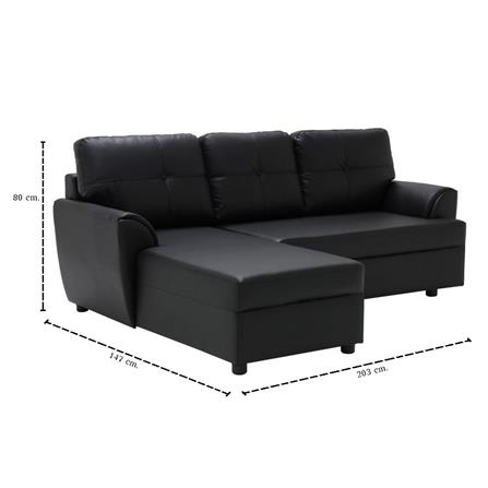 โซฟาเข้ามุมซ้าย KONCEPT RIOWA 19229210 สีดำ_5