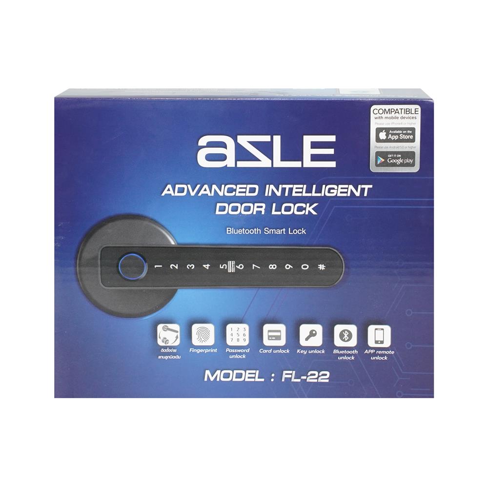 กลอนดิจิตอล AZLE FL-22 สีดำ