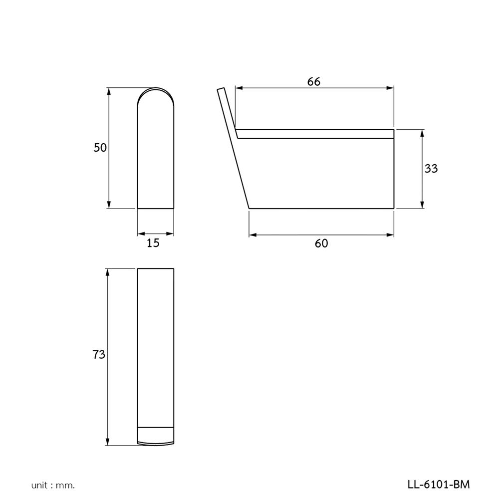 ขอแขวนผ้า WS LL-6101-BM สีดำ
