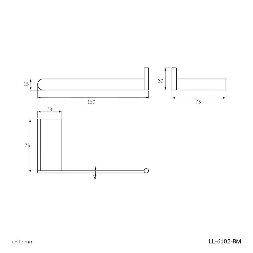 ที่ใส่กระดาษ WS LL-6102-BM สีดำ