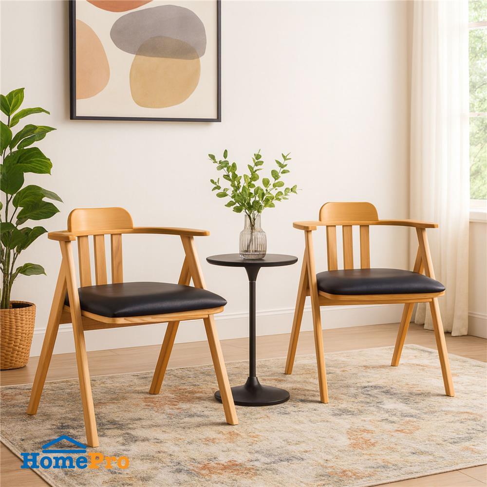 เก้าอี้ทานข้าว FURDINI HAVEN สีน้ำตาลเข้ม/ดำ