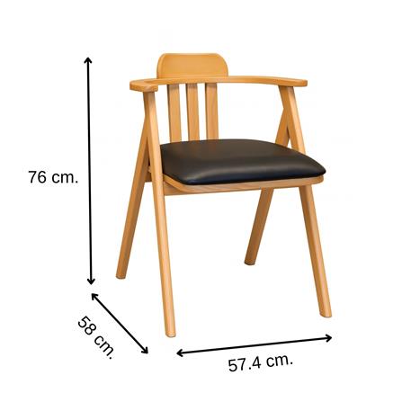 เก้าอี้ทานข้าว FURDINI HAVEN สีน้ำตาลเข้ม/ดำ_6