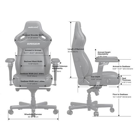 เก้าอี้เกมมิ่ง ANDA SEAT KAISER 4 6D L PVC สีดำ_4