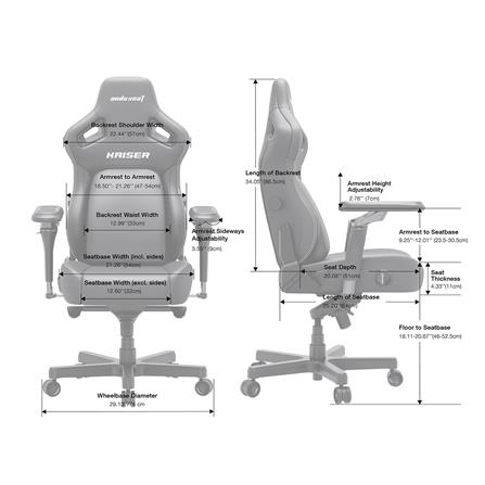 เก้าอี้เกมมิ่ง ANDA SEAT KAISER 4 6D XL PVC สีขาว_4