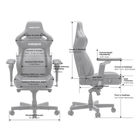 เก้าอี้เกมมิ่ง ANDA SEAT KAISER 4 6D XL PVC สีส้ม_4