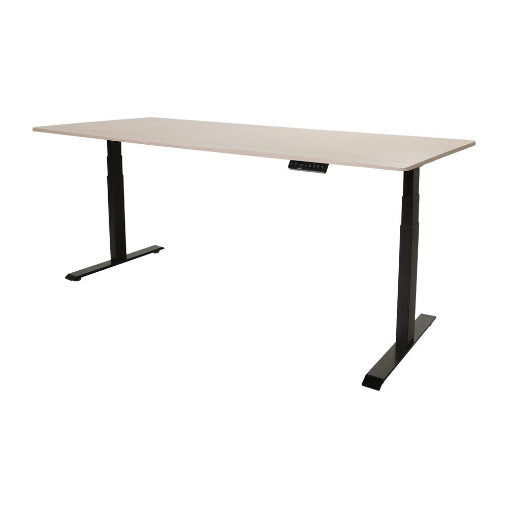 โต๊ะปรับระดับไฟฟ้า BEWELL TOP7-17 150 ซม. สีไม้โอ๊ค/ดำ