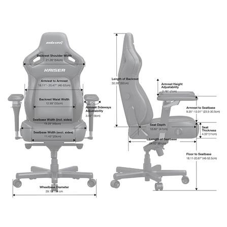เก้าอี้เกมมิ่ง ANDASEAT KAISER 4 6D L LINEN สีเทา_4