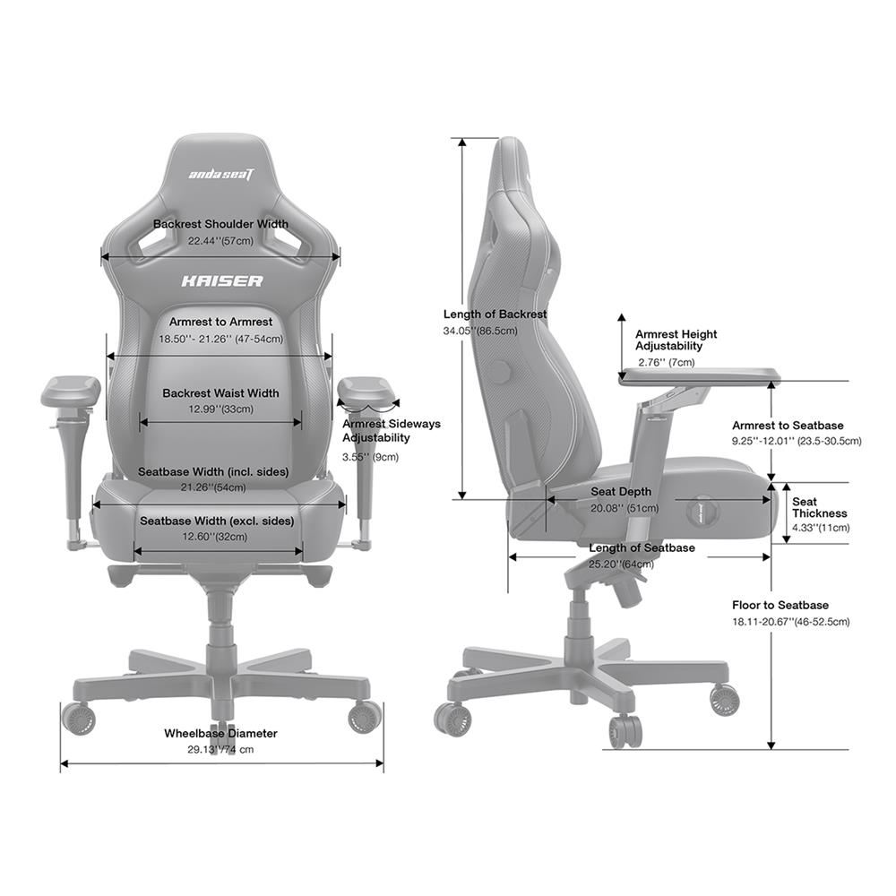 เก้าอี้เกมมิ่ง ANDA SEAT KAISER 4 6D XL PVC สีชมพู