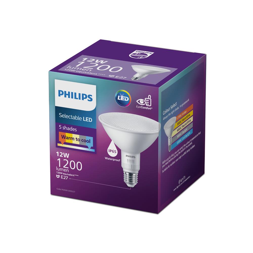 หลอด LED PHILIPS PAR38 12 วัตต์ DAYLIGHT/COOL WHITE/WARM WHITE