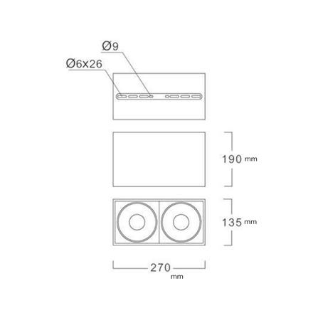 ดาวน์ไลท์ LUMAX 25-01930 11 นิ้ว สีขาว เหลี่ยม_6