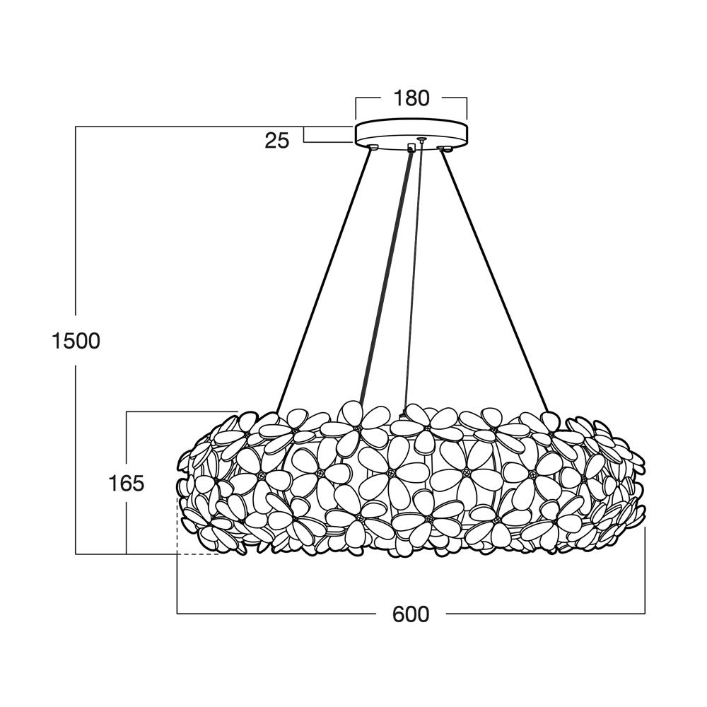 ไฟช่อ L&E 01-03173 สีทอง/ใส 8 หัว
