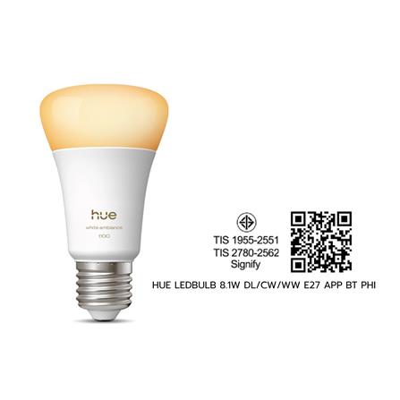 หลอด LED PHILIPS HUE 8.1 วัตต์ DAYLIGHT/COOL WHITE/WARM WHITE E27_7