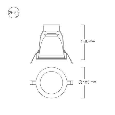 ดาวน์ไลท์ LUMAX 23-01805 7 นิ้ว สีขาว กลม_5